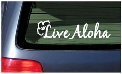 Live Aloha Hibiscus Flower Hawaii Vinyl Decal Sticker Hawaiian Style Island Fun