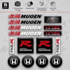 Honda Sport Type R Medal Mugen i-VTEC Car Logo Sticker Vinyl 3D Decal Decorate