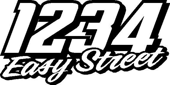 Mailbox street address vinyl decal sticker 2 color 4″x8″