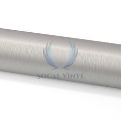 Premium Silver Brushed Aluminum Steel Vinyl Wrap Sticker Decal Film Air Release