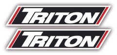 2x TRITON BOATS BLACK 3M STICKER DECAL US CAR WINDOW SKULL HELMET TRUCK