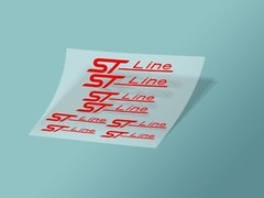 8pcs Ford ST Line Caliper Decal Stickers, Die-Cut Vinyl Decal Sticker