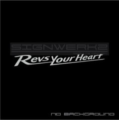 Revs Your Heart Decal sticker Yamaha moto gp YZR-500 YZM-R1 R3 R6 YZF-R1M Pair