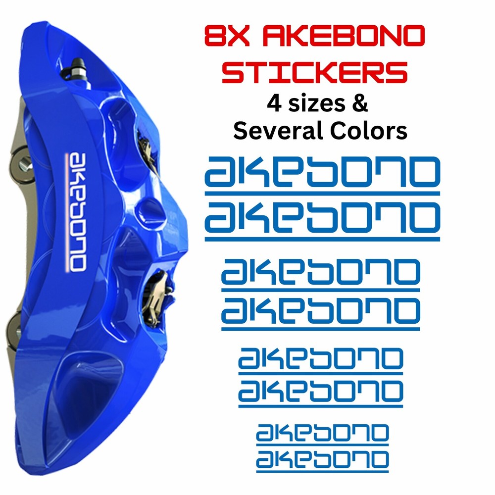 8x Akebono Brake Caliper Decal Stickers / Car Decals / Car Stickers