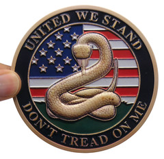 ALUMINUM Don’t Thread On Me Decal Sticker -Patriotic, Army, Veteran 3.5″