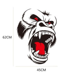 Horror Ape Totem Graphics Vinyl Sticker For Car Right Side Body Hood Decal DIY