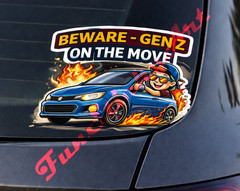 GEN Z Car 5″ Funny Sticker Weatherproof Vinyl High Quality UV Resistant
