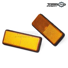 For Front Fork Leg Reflector Amber Side Marker Rectangle Reflective Bolt On 2x
