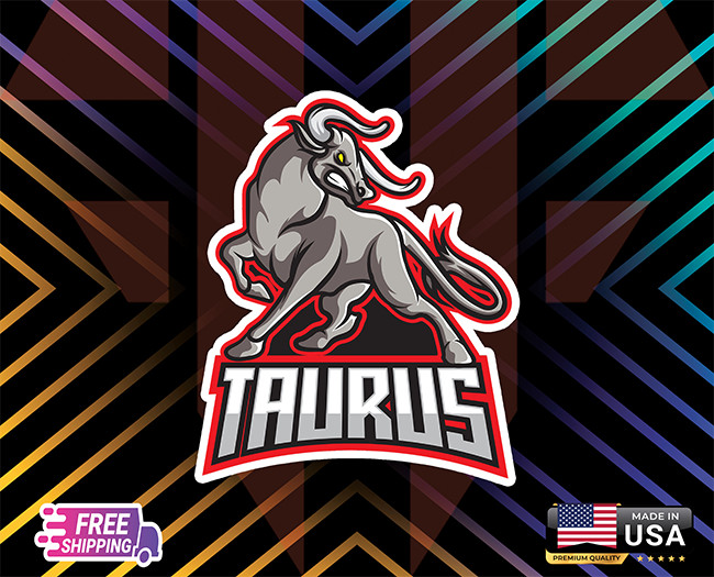 TAURUS FURY ANIMAL STICKER.CAR, WINDOWN,LAPTOP,ETC LAMINATED 6YEARS+FREESTICKER