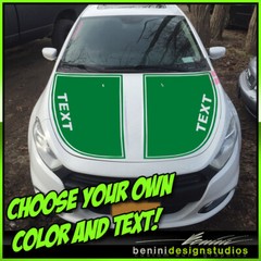 Hood Blackout Racing Stripes Blackout Graphics – Fits 2013-2016 Dodge Dart
