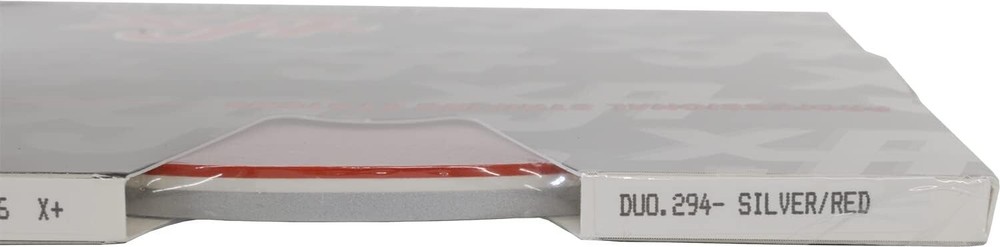 Universal 4/16″ 2-Color Pinstripe (Duo-Tone) 02045294- Silver Metallic/Red