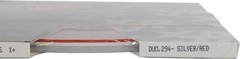 Universal 4/16″ 2-Color Pinstripe (Duo-Tone) 02045294- Silver Metallic/Red