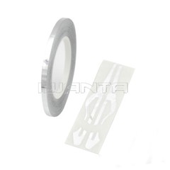 1/8″ 3mm Matte Black & Silver Chrome Pinstriping Pin Stripe Vinyl Decal Sticker