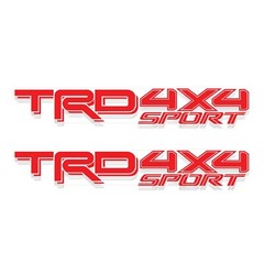 TRD 4×4 SPORT Decals for Tacoma Bed, 4×4 Racing Development Sticker | Red