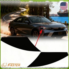 Headlight Delete Amber Decal Stickers Pair For 2022 2023 2024 2025 Honda Civic