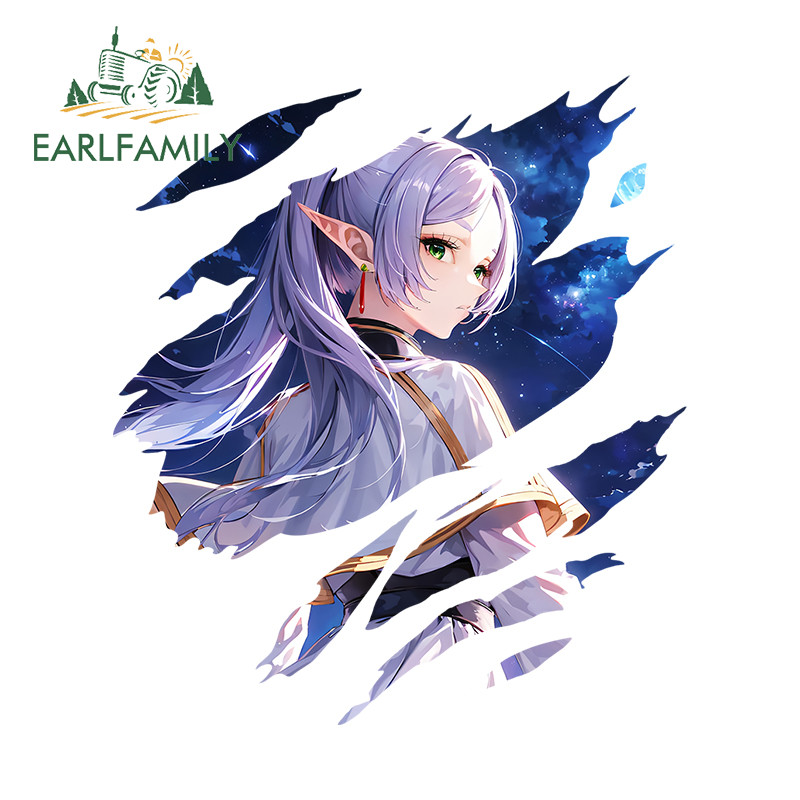 EARLFAMILY 5.1″ Pretty Frieren Anime Car Decals Tear Peeker Creative Stickers