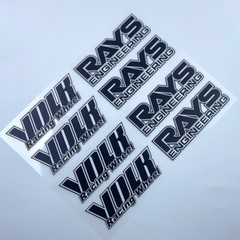 JDM Japan Rays Engineering VOLK Racing TE37 Wheel decals sticker 8pcs Black