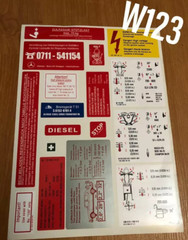 Decal Set Stickers For Mercedes-Benz W123 230 280E Class All Models Best Quality