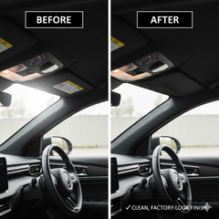 Sun Visor Yellow Airbag Warning Label Blackout Vinyl – Universal Trim-to-Fit