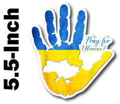 PRAY FOR UKRAINE MAGNETS CAR TRUCK DECAL UKRAINIAN FLAG UKR 5.5-INCH 2-PACK