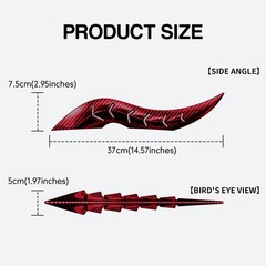 3D Dragon Horn Car Roof Decal – Creative Devil Horns for Sedan, SUV, Pickup – No