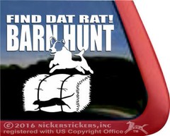 Find Dat Rat! Barn Hunt JRT Jack Russell Terrier Vinyl Dog Window Decal