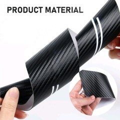 4x Carbon Fiber Stickers Door Plate Sill Scuff Film Anti-Scratch Car Accessories