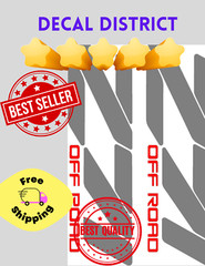 Z71 4×4 Off Road Sticker Vinyl Decal Fits Chevy Truck Silverado 1500 SILVER/RED