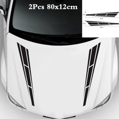 Black Graphics 2PCS Car SUV Hood Decal Vinyl Graphics Side Body Stickers Decals