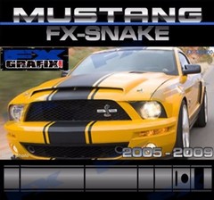 2005 – 2009 Ford Mustang 18″ & 21″ Snake Style Super Stripes #1 Quality Stripes