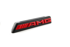 Gloss Red AMG Front Grille Mesh Badge Mercedes Benz A C CLA Emblem Decal