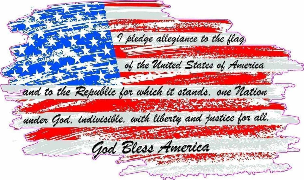 American Flag National Anthem Decal