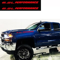 6.0L PERFORMANCE Hood Car sticker decal emblem For Chevy Silverado 1500 2500
