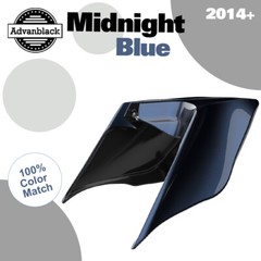 Advanblack Midnight Blue Stretched Extended Side Cover Fits 2014+ Harley Touring