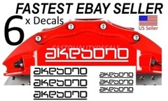 6 x Brake Caliper Decal for AKEBONO sticker – High Temp -Color Options- FAST