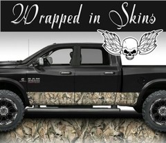 Obliteration Skull Camo MATTE Rocker Wrap Vinyl Decal Truck Wrap Camouflage 26′