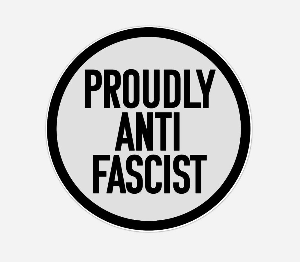 10-Pack PROUDLY ANTI FASCIST Stickers – 4″x4″ Bumper Decal Water Resistant