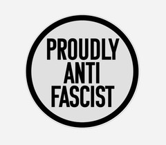 10-Pack PROUDLY ANTI FASCIST Stickers – 4″x4″ Bumper Decal Water Resistant