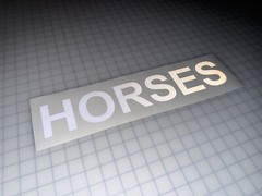 HORSES 3″x17″ REFLECTIVE Decal Arial Bold (10 Different Colors) Safety Sticker