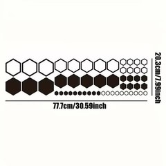 2 Set Honeycomb Car Decals Vinyl Graphics Hexagonal Sticker DIY Car Body Sticker