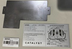 Ferrari Emission Control Information Data Plate Tag Decal Set With SS Plate