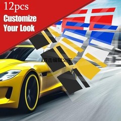 12Pcs Car Decals Stickers Reflective Exterior Car Decals & Vinyls for Wheel Rim