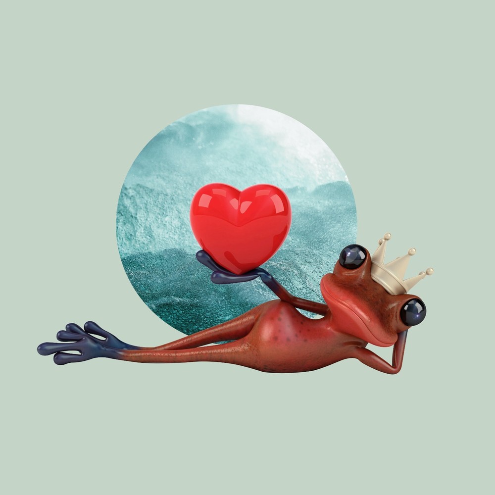 Frog Sticker (4 Inch) Frog Love Princess Heart Valentine’s Sexy