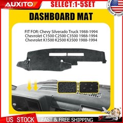 Dashboard Cover Mat Gray Fit 1988-94 Chevrolet Silverado C1500 C2500 C3500 1-5X