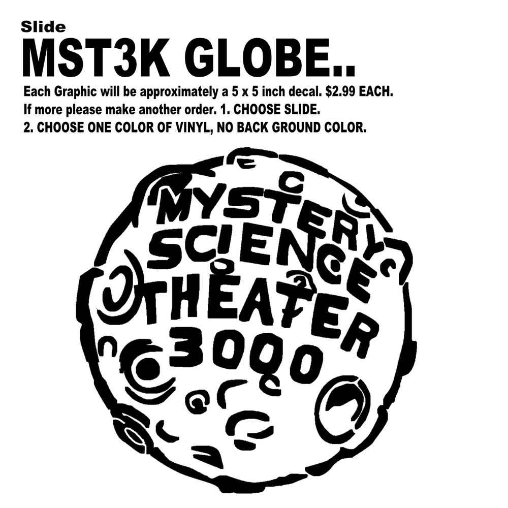 Decal Die Cut Vinyl Stickers MST3K, Mystery Science Theatre 3000, Crow, Tom Serv
