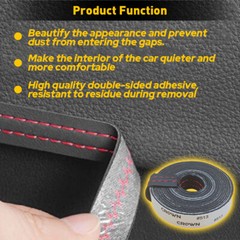 2M PU Leather Car Dashboard Decor Line Strip Sticker Moulding Trim Access H