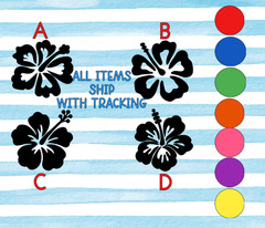 HIBISCUS flower die cut Vinyl Decal #31B