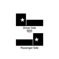 State of Texas Flag Design Decals for Chevy Tahoe window 2007-2014 CT3-SF2