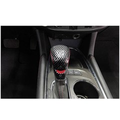 Carbon Fiber Pattern Gear Shift Knob Cover Trim For Chevrolet Blazer 2019-2021