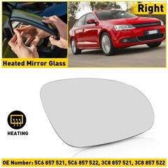1/2x Right Heated Power Side Mirror For Glass Volkswagen Jetta/Beetle 2011-2018